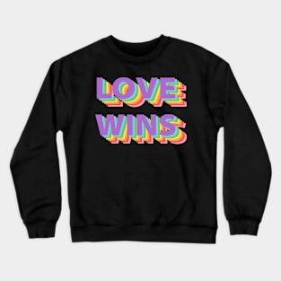 Love Wins typography purple Crewneck Sweatshirt